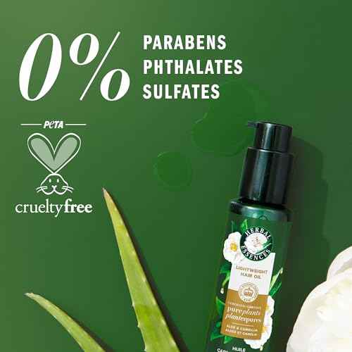 Herbal Essences Lightweight Hair Oil, Certified Pure Plants, with Aloe and Camellia Flower Oil, 3.2 fl oz