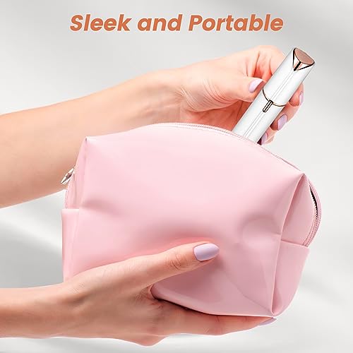 Pearl White Facial Hair Remover for Women Painless Electric Shaver Portable Bikini & Face Trimmer