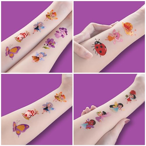96 Fairy Temporary Tattoos for Kids - Pre-Cut Party Favors