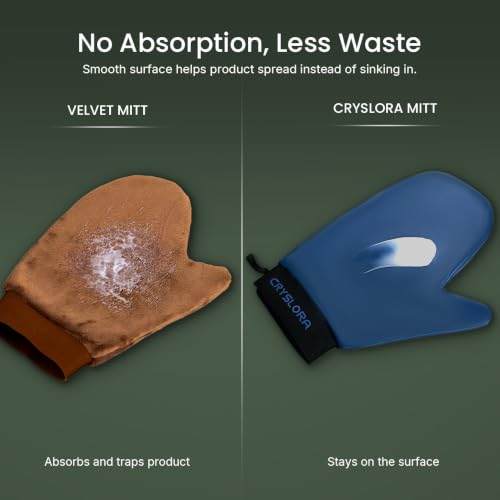Self Tanning Mitt Reusable Leather, Zero Absorption Streak-Free