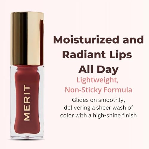 Merit Shade Slick Classics Tinted Lip Oil - Sangria - Deep Berry