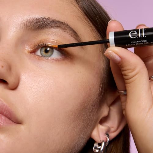 e.l.f. Lash & Brow Serum - Nourishing Growth Treatment for Longer, Fuller Lashes & Brows, Clear, 0.12 Fl Oz