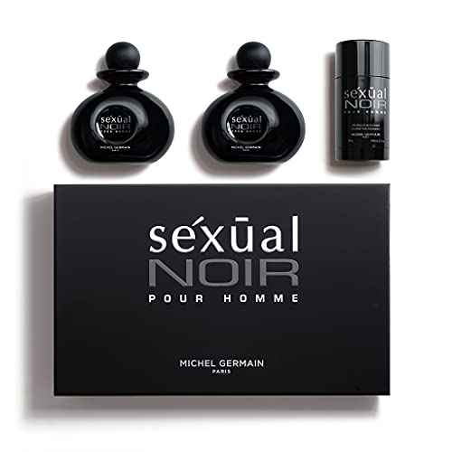 Michel Germain Sexual Noir Pour Homme Eau de Toilette Spray, Top Notes of Italian Bergamot, Crisp Grapefruit, Cardamom, Mysterious Dark Natural Oils