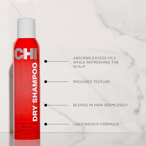 CHI Dry Shampoo, Lightweight Formula To Clean & Revitalize Hair, Sulfate & Paraben-Free, 2.6 Oz