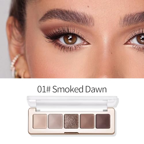 Matte Eyeshadow Palette 5 Color Nude Brown Long Lasting