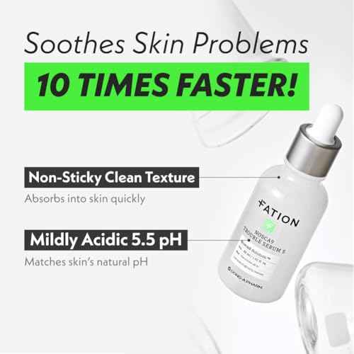 NOSCA9 Soothing Serum S - Rapid Hydrating Calming Serum with 5-Layer Ceramide Complex &Fresh Centella Asiatica, Advanced Barrier Repair for Sensitive Skin Korean Skin Care (1.01 Fl Oz (Pack of 1))