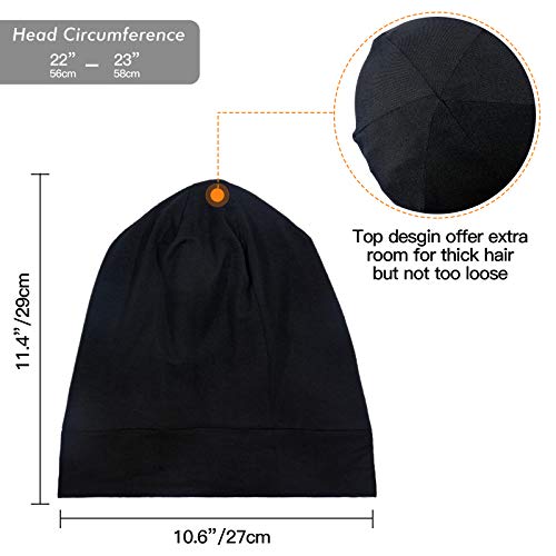 Silk Satin Lined Sleep Bonnet with Adjustable Strap