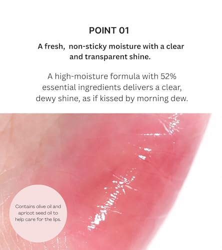 LEMIU Dewy Flow Lip Tint – Glossy, Moisturizing Shade 02 Mute Coral
