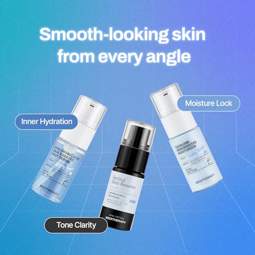 Meditherapy Gentle Boost Kit ? Korean Skin Care Set with Retinal & Hyaluronic Acid Serum & Squalane Moisturizer, Anti-Aging & Hydrating Routine, Beginner-Friendly, Travel & Gift