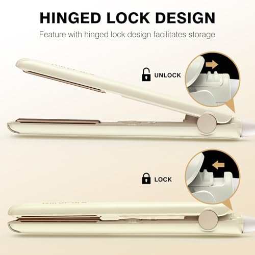 MiroPure 1-Inch Flat Iron Hair Straightener & Curler with 3D Ceramic Plates