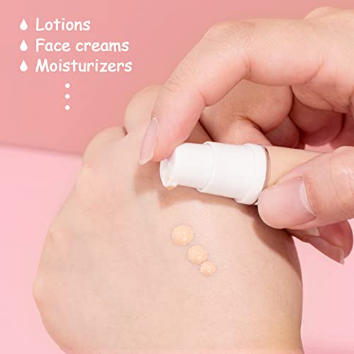 Travel Foundation Container Bottles Set - 10ml Airless Pump Refillable Cosmetic Bottles