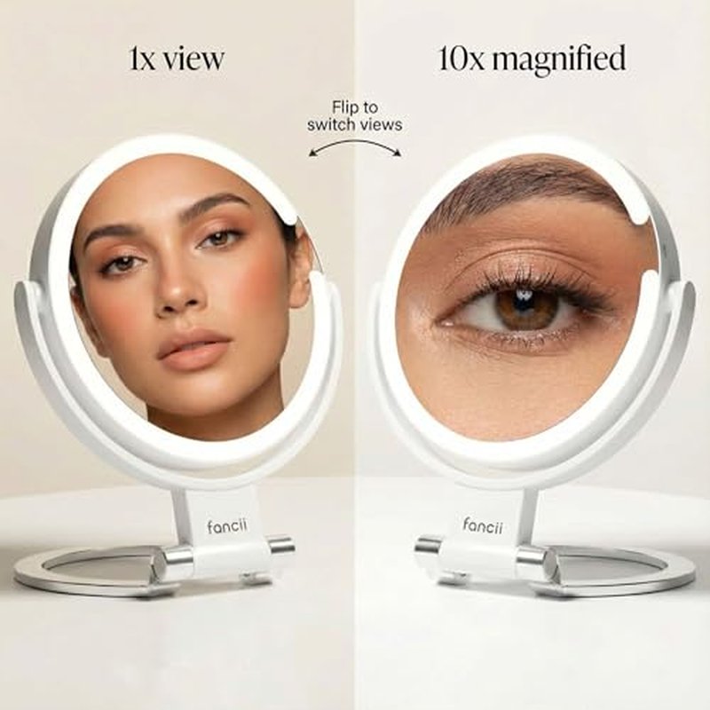 Fancii Sadie 10x Magnifying Travel Mirror with LED Lights