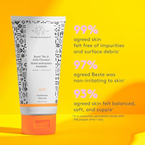 Drunk Elephant Beste No. 9 Jelly Cleanser - 150 ml/5 fl oz - Travel-Size Gel Face Wash - Clean Clinical Skincare - Cruelty-Free - Dermatologist-Tested - Free of Essential Oils, Silicones & Fragrance