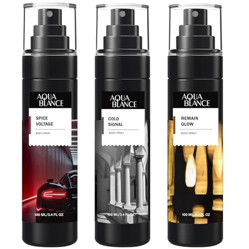 AQUA BLANCE Men's Body Spray Trio 10.2 Fl Oz