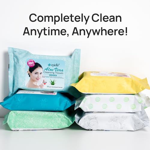 Epielle Argan Oil Makeup Remover Wipes - Gentle Cleansing Towelettes, 180 Sheets