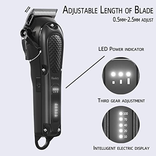 Haokry Cordless & Corded Hair Clipper - 200 Min Runtime, 3 Gear