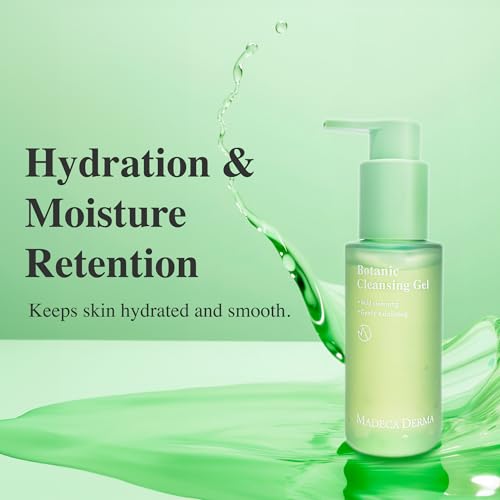 Madeca DERMA Botanic Cleansing Gel ? pH Balancing Cleanser with Centella Asiatica & Tea Tree, Korean Skincare, Soothing & Calming with Natural, Hypoallergenic Ingredients (3.4 fl oz)
