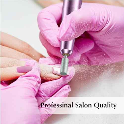 COSLUS Electric Nail Drill File Professional: for Acrylic Gel Dip Powder Nails Portable Nail Machine Kit Manicure Pedicure Tools Polishing Set with Nail Drill Bits Sanding Bands