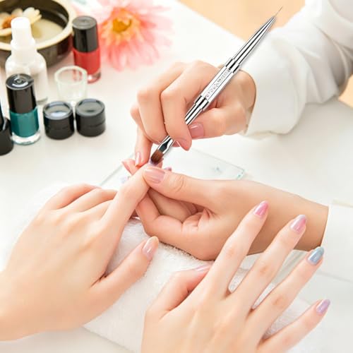 Starfa Dual-Ended Builder Gel Brush & 11mm Nail Art Liner Brush