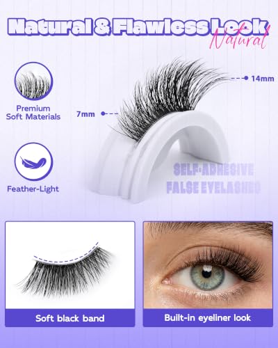Self-Adhesive Eyelashes Press On Lashes 12mm Wispy
