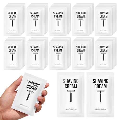 Shaving Cream Bulk, 12ml/0.42fl Oz Travel Shaving Cream, Individually Packaged, Suitable For Travel, Hotels, Home, Camping, Charities, Homeless People (300-PACK)