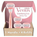 Gillette Venus ComfortGlide Women's Razor - 1 Handle + 4 Blade Refills