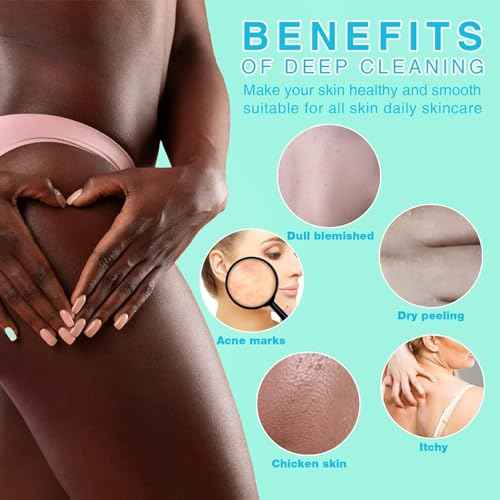 UJFQBH 3 Pieces African Net Sponge, African exfoliating net African Net Long Net Bath Sponge Exfoliating Shower Body Scrubber Back Scrubber Skin Smoother£¨Pink, Green, Off-White£©