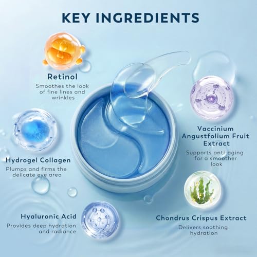 Retinol Collagen Under Eye Patches 30 Pairs | Hydrogel Eye Masks