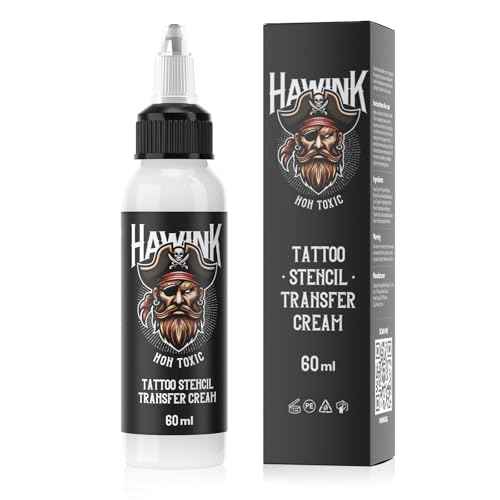 Tattoo Stencil Transfer Cream Gel Fast&Clear Long Lasting Professional Tattoo Supplies Accessories for Beginners Solution for Tattoo Artist T308-60ML