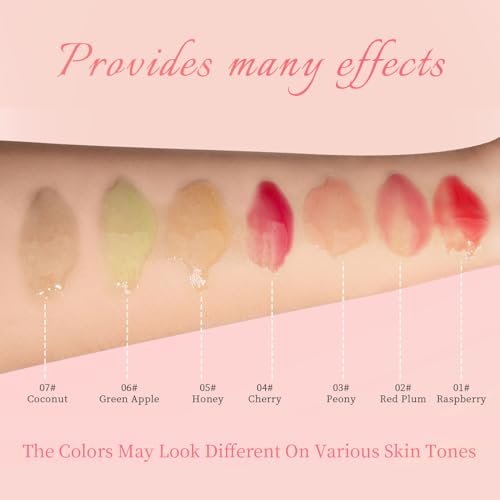 Korean Lip Oil with Fruity Flavor - Hydrating & Plumping Lip Gloss for Dry Lips