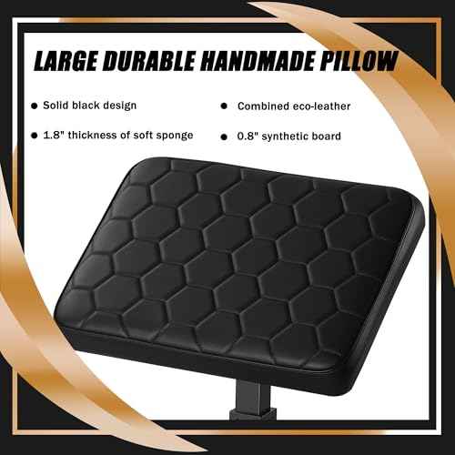 POARMEEY Tattoo Armrest Stand Hydraulic Device Height Adjustable Thickened Cushion Wood Grain Base Stability Strongly