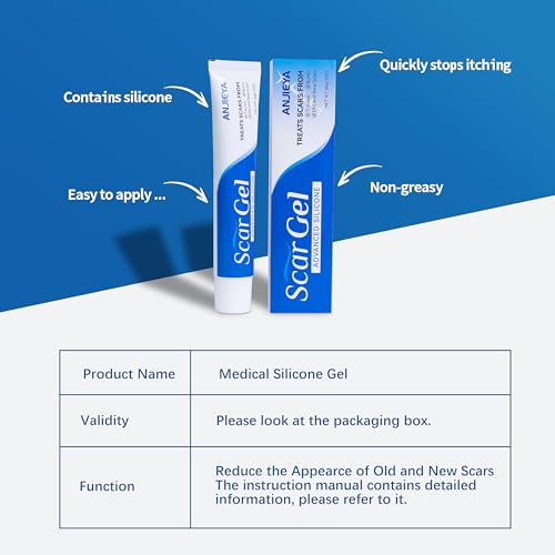 Silicone Scar Gel Advanced Scar Cream for Old & New Scars, Fades C-Section, Keloids, Stretch Marks, Burns, Surgeon Recommended Scar Repair