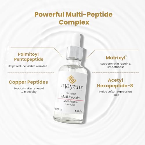 Mayam Beauty Multi-Peptide Complex Serum for Face ? Anti-Aging, Wrinkle Smoothing & Skin Firming, 50ml
