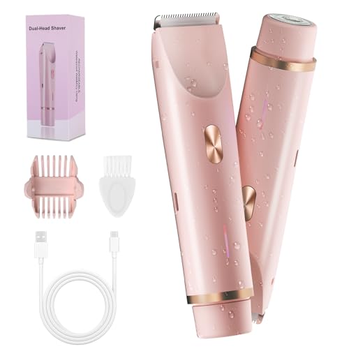 Rechargeable 2-in-1 Bikini Trimmer & Shaver for Women - IPX7 Waterproof