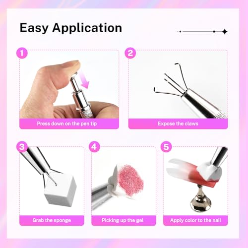 100Pcs Nail Sponges for Ombré Gel Polish Gradient Nail Art Tools