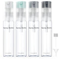 4 Pack 1 oz Refillable Spray Bottles, 30ml Fine Mist, Leak-Proof Grey Case - Inverted Spray