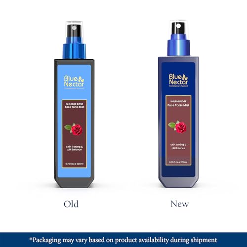 Blue Nectar Shubhr Steam Distilled Rose Toner Water & Face Tonic Mist 6.76 fl oz (200 ml)