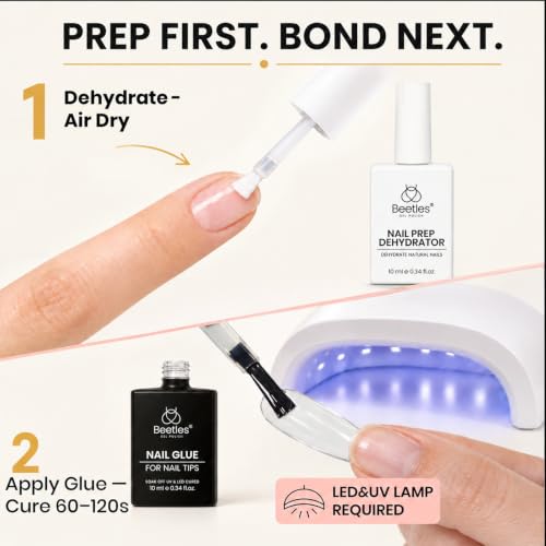 Beetles 9-in-1 Gel Nail Glue & Dehydrator Kit for Long-Lasting Manicures
