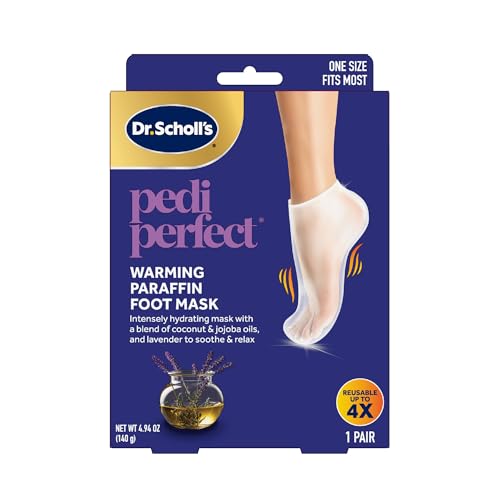 Dr. Scholl's Pedi Perfect Warming Paraffin Foot Mask for Dry Feet