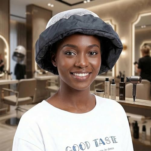 Hair Dryer Hood Set - 1 Reusable Cap & 10 Disposable Hoods
