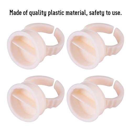 100pcs Silicone Adhesive Rings for Eyelash & Nail Art