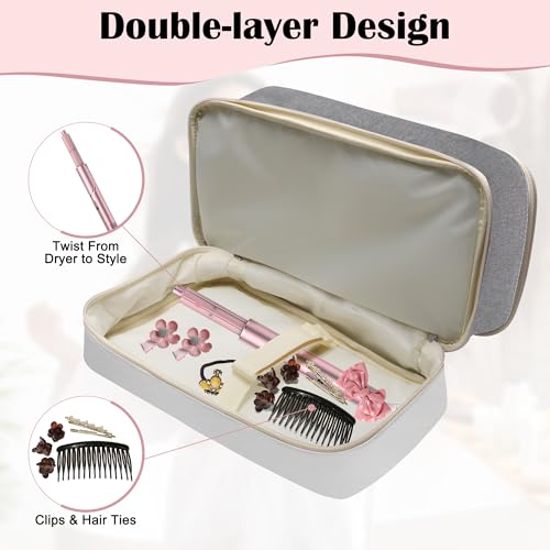 Case Compatible with Shark Flex Style, Travel Case for Dyson Airwrap Hair Tools Travel Bag, Suitable for Daily Finishing Double Structure Portable Tote Bag