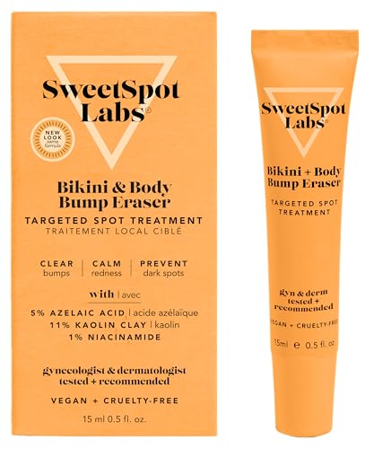 SweetSpot Labs Bikini & Body Bump Eraser | Treat Razor Bumps & Dark Spots | With Essential Ingredients Niacinamide & Bentonite Clay | 0.5 oz