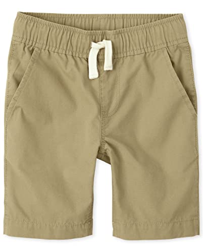 The Children's Place boys Pull On Jogger Shorts, Flax, 4