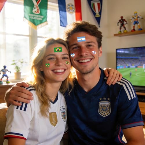 World Cup 2026 Soccer Temporary Tattoos, 58 Sheets Waterproof