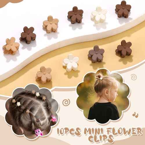 360PCS Soft Cotton Hair Ties for Toddlers & Baby - No Damage Elastics Seamless Ponytail Holders for Little Girls Daily Hair Accessories, Neutral Colors