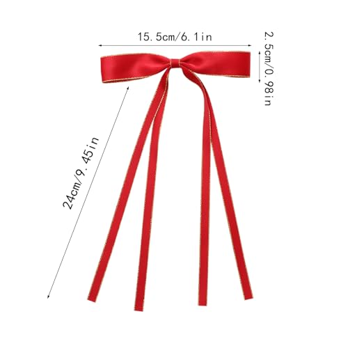 WORTL 16 PCS Hair Bows for Women,Ribbon Hair Bows With Long Tail,Hair bow clips Hair Barrettes for Women Accessories