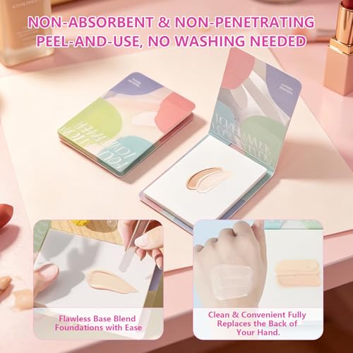 2pcs Liquid Paper Makeup Mixing Palette with Mixing Sticks
