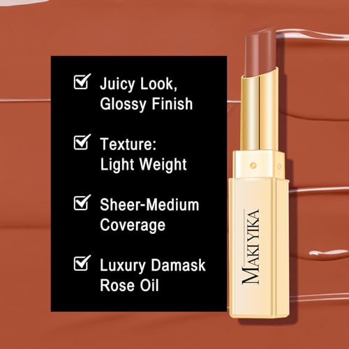 MAKI YIKA Moisture Light Brown Lipstick - Hydrating Tinted Lip Balm