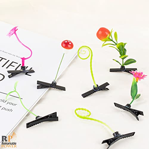 RP Remarkable Power, 28 Pack Plant Bean Sprout Hair Clips Mushroom Flower Hairpin Barrette for Women Girls